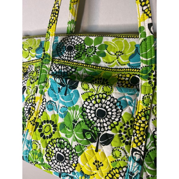 Excellent VERA BRADLEY 💚 Floral LARGE Tote w/Zipper HOST PICK - Picture 2 of 8